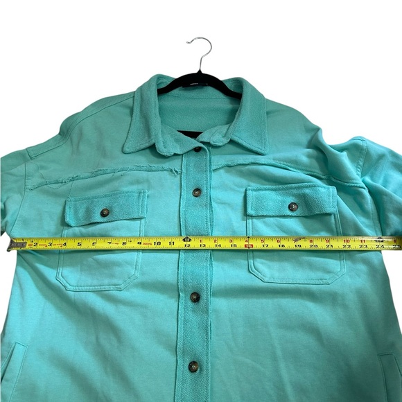 VICI l Charliegh Cotton Blend Shacket Mint Green Medium - Picture 6 of 10